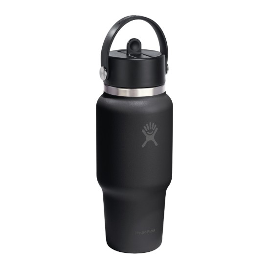 "Wide Straw" kulacs, rozsdamentes acél, 710 ml, fekete - Hydro Flask
