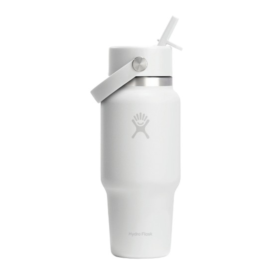 "Wide Straw" kulacs, rozsdamentes acél, 710 ml, White - Hydro Flask