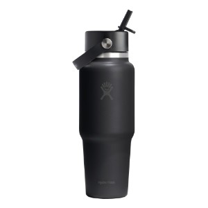 "Wide Straw" kulacs, rozsdamentes acél, 950 ml, Black - Hydro Flask