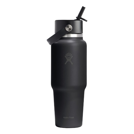"Wide Straw" kulacs, rozsdamentes acél, 950 ml, Black - Hydro Flask