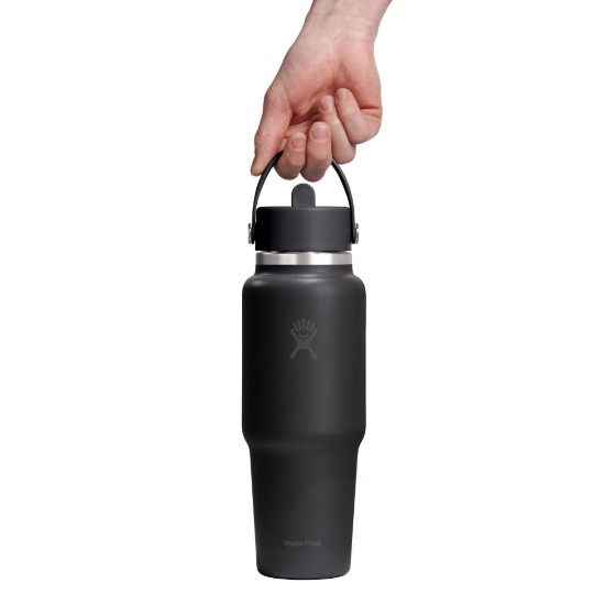 "Wide Straw" kulacs, rozsdamentes acél, 950 ml, Black - Hydro Flask