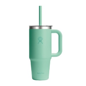 "All Around Travel" hőszigetelt pohara, rozsdamentes acél, 710 ml, átlátszó fedéllel, Mermaid Green - Hydro Flask