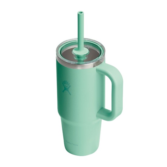 "All Around Travel" hőszigetelt pohara, rozsdamentes acél, 710 ml, átlátszó fedéllel, Mermaid Green - Hydro Flask
