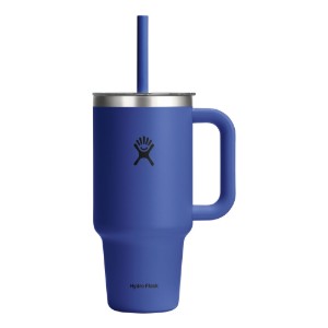 Hőszigetelt pohár, rozsdamentes acél, 950 ml, átlátszó tetővel, “All Around Travel”, Capri Blue - Hydro Flask