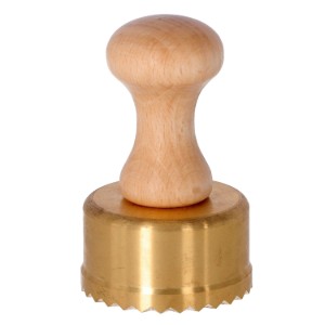 Ravioli tészta vágására szolgáló bélyegző, sárgarézből, 65 mm - Zokura