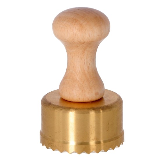 Ravioli tészta vágására szolgáló bélyegző, sárgarézből, 65 mm - Zokura