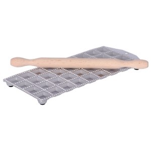 36 rekeszes ravioli forma, sodrófával, 35 x 35 mm - Zokura