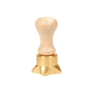 Csillag alakú ravioli tésztavágó, sárgarézből, 10,5 x 6 cm - Zokura