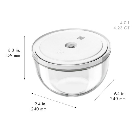 Egyben egy porszívós tál, üveg, 24 cm / 4 L, "FRESH&SAVE" - Zwilling