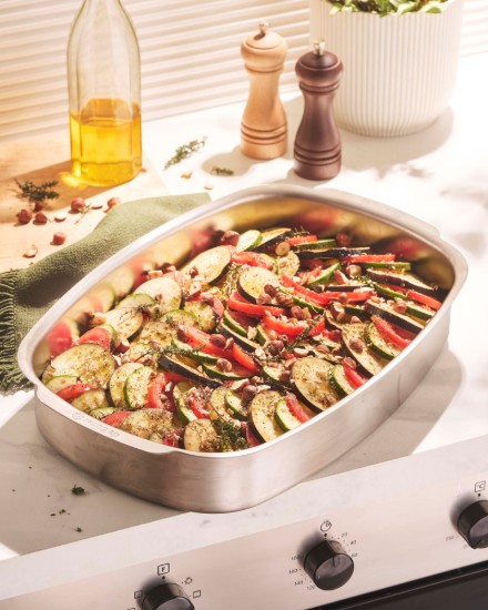 Steak tálca, rozsdamentes acél, 38 x 26 cm - de Buyer