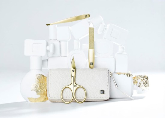 3 részes manikűr készlet, rozsdamentes acél, bőrtok, Crem - Zwilling PREMIUM