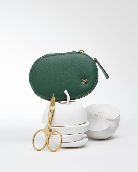 3 darabos szett, rozsdamentes acél, vegán bőrtok (almahéj), zöld - Zwilling PREMIUM