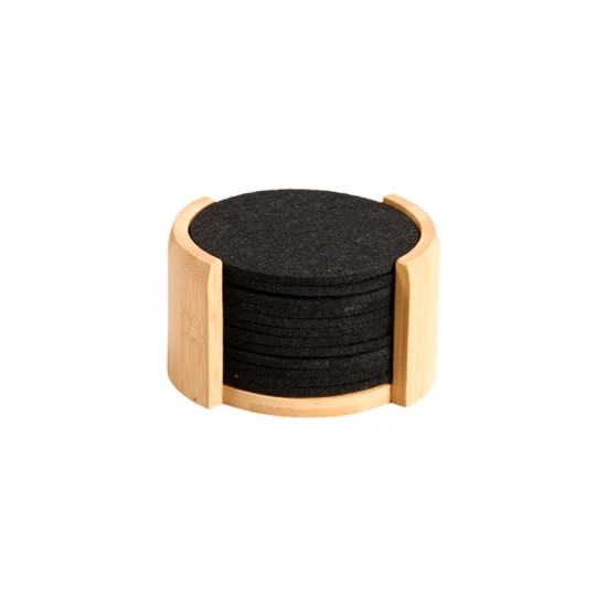 Pohár alapalátátláta, 12 darab, szintetikus filc, 10 cm, fekete - Kesper