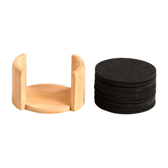Pohár alapalátátláta, 12 darab, szintetikus filc, 10 cm, fekete - Kesper
