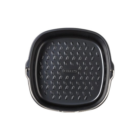 Négyzet alakú légkeveréses fritőz tartály, acél, 21 x 20 cm - Pyrex