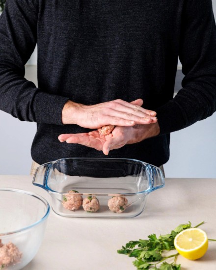 Hőálló üvegből készült, négyzet alakú tál, 22 x 22 cm / 2,4 l, "Let's Share" - Pyrex