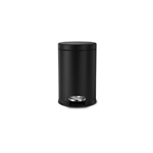 Szemetes pedálral, 4,5 L, rozsdamentes acél, Matte Black - simplehuman