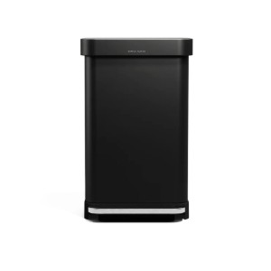Téglalap alakú szemetes, 45 L, pedállal, Matte Black - simplehuman