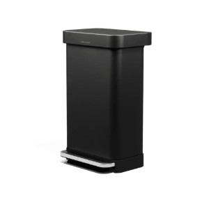 Téglalap alakú szemetes, 45 L, pedállal, Matte Black - simplehuman