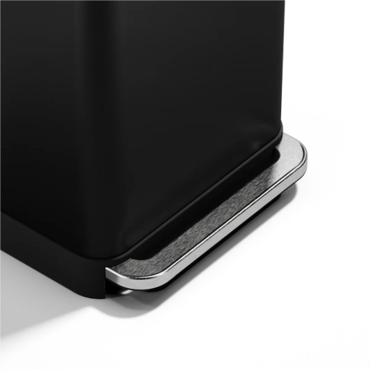 Téglalap alakú szemetes, 45 L, pedállal, Matte Black - simplehuman