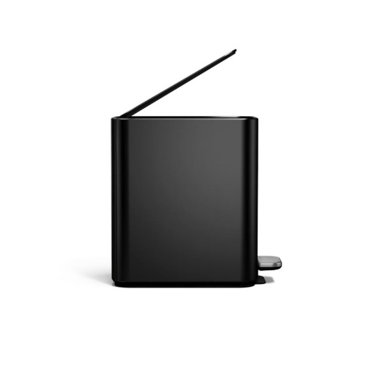 Szemetes pedálral, 5 literes, rozsdamentes acél, Matte Black - simplehuman