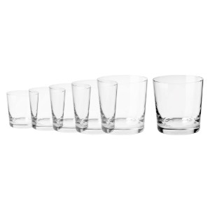 6 whiskey pohár készlet, üvegből készült, 430 ml, "DIVINE" - Krosno