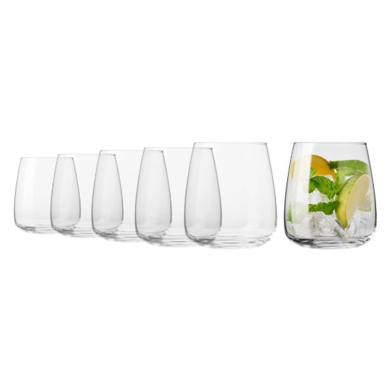 6 darabos üvegpohár készlet, 470 ml, "Modern" - Krosno