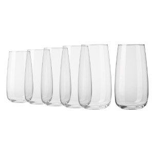 6 magas ivópohár készlet, üvegből készült, 700 ml, "modern" - Krosno