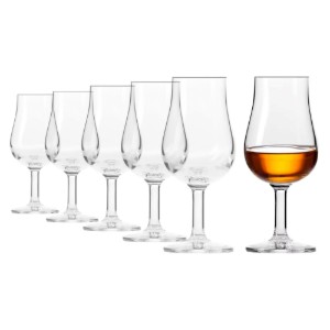 6 pohár whisky kóstolós, kristályos üvegből, 110 ml, "Pure" - Krosno
