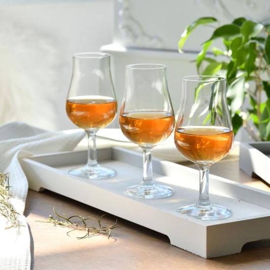 6 pohár whisky kóstolós, kristályos üvegből, 110 ml, "Pure" - Krosno