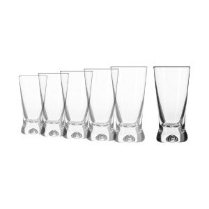 6 darabos vodkás pohár készlet, üvegből, 50 ml, "X-line" - Krosno
