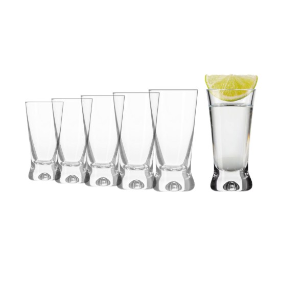 6 darabos vodkás pohár készlet, üvegből, 50 ml, "X-line" - Krosno