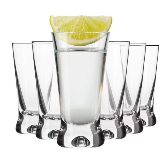 6 darabos vodkás pohár készlet, üvegből, 50 ml, "X-line" - Krosno
