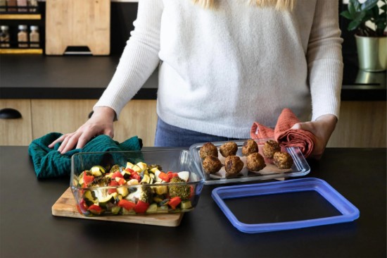 Ételtároló edény hőálló üvegfedéllel, 22 x 17 cm / 1,5 l, "Pure Glass" - Pyrex