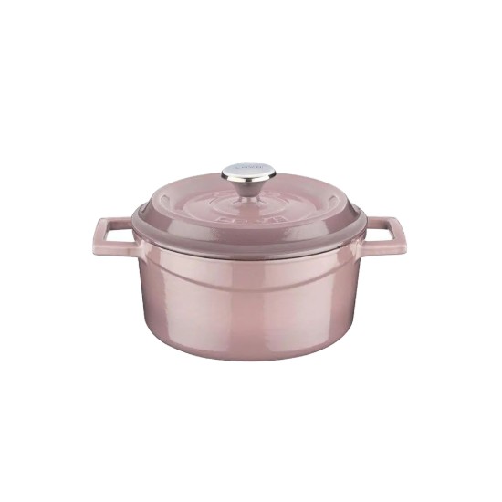 Öntöttvas lábas, 14cm/0.8L, "Trendy", Rózsaszín - LAVA