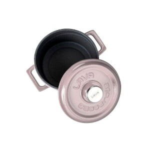 Öntöttvas lábas, 14cm/0.8L, "Trendy", Rózsaszín - LAVA