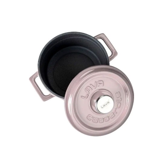 Öntöttvas lábas, 14cm/0.8L, "Trendy", Rózsaszín - LAVA