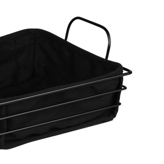 Kenyérkosár, fém, 25,5 x 22,5 cm, fekete - Kesper