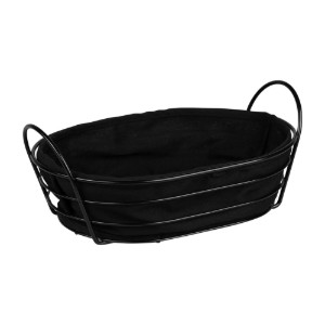 Kenyérkosár, fém, 28 x 20 cm, fekete - Kesper