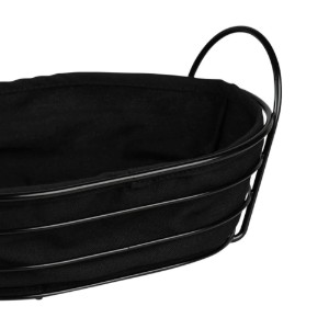 Kenyérkosár, fém, 28 x 20 cm, fekete - Kesper