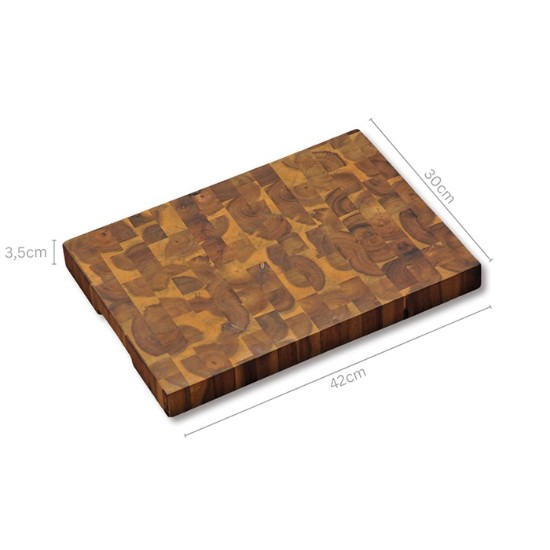 Professzionális vágódeszka, akác, 42 x 30 cm, 4 cm vastag - Kesper