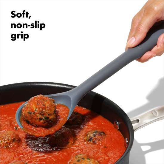 Főzőkanál, szilikon, 32,4 cm, "Good Grips", fekete - OXO