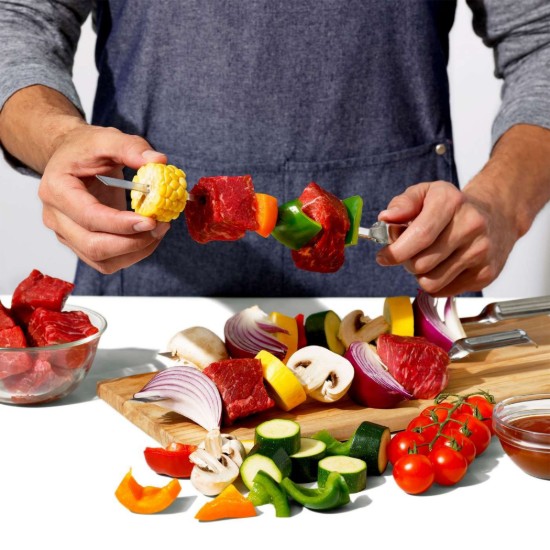 6 nyársból álló készlet, rozsdamentes acél, "Good Grips" - OXO