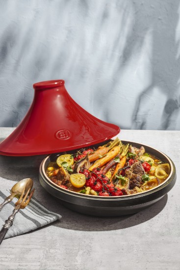 Tajine, kerámia, 33,5 cm / 4,2 L, Burgundy, "Delight" - Emile Henry