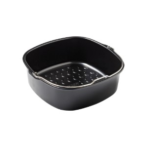 Négyzet alakú légkeveréses fritőz tartály, acél, 21 x 20 cm - Pyrex