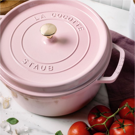 Cocotte főzőedény, öntöttvas, 28 cm / 6,7 L, Sorbet Rose - Staub
