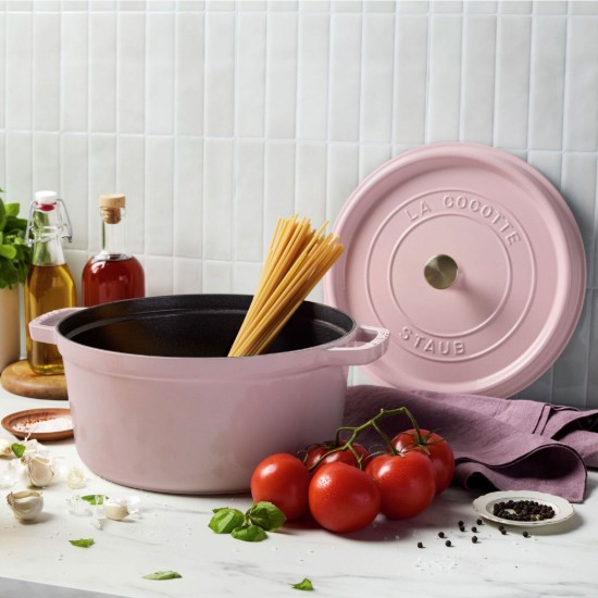 Cocotte főzőedény, öntöttvas, 28 cm / 6,7 L, Sorbet Rose - Staub