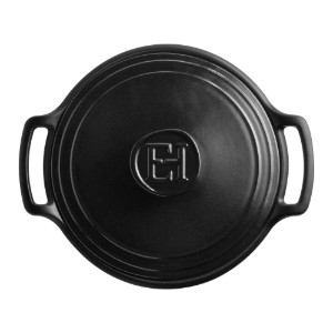 Cocotte főzőedény, kerámia, 28,5 cm / 4 L, "Sublime +", Slate - Emile Henry