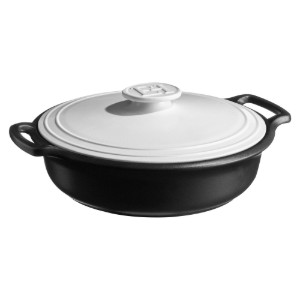 BRAISER serpenyő, kerámia, 33,5 cm / 4 L, "Sublime +", White&Slate - Emile Henry