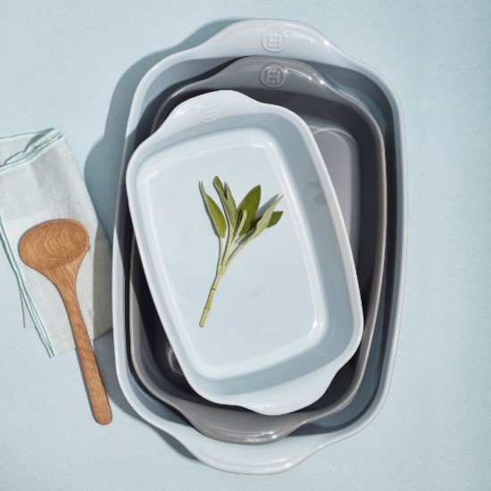 Téglalap alakú sütőtál, kerámia, 36,5x23,5cm/2,7L, Ecume - Emile Henry